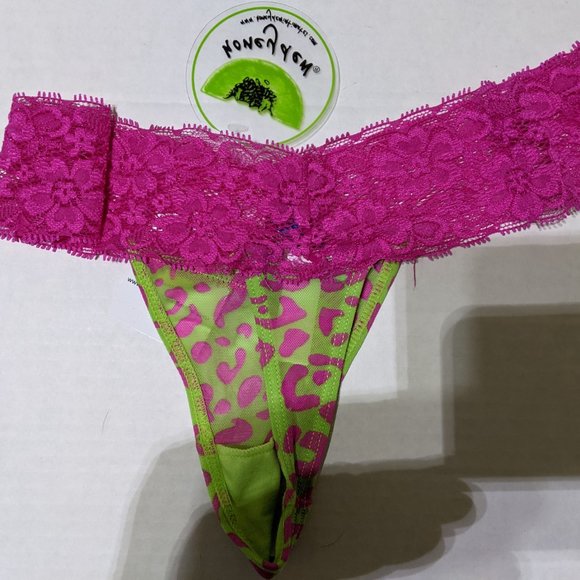 Honeydew Intimates Leopard Print Lace & Mesh Thong - Picture 2 of 4